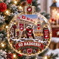 Wisconsin Badgers Christmas Bauble Best Xmas Decorations Christmas Gifts For Fans - Gearneko