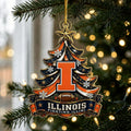 Illinois Fighting Illini NCAA Acrylic Christmas Ornament Xmas House Decorations Christmas Gifts - Gearneko