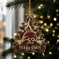 Texas State Bobcats NCAA Acrylic Christmas Ornament Xmas Tree Hanging Christmas Gifts - Gearneko