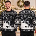 The Cure Robert Smith Eyes And Ravens Ugly Christmas Sweater The Cure Christmas Apparel - Gearneko