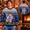 Busch Light HoHoHo Santa Hat And Holiday Ugly Sweater Busch Light Christmas Clothing - Gearneko