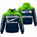 Custom Seattle Seahawks Merch Just Hate Us Hoodie Seattle Seahawks Apparel - Gearneko