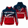 Houston Texans Merch Just Hate Us Hoodie Houston Texans Clothing - Gearneko