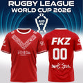 Personalized Tonga Rugby League World Cup 2026 Home Jersey Tonga Rugby Gear - Gearneko