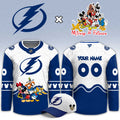 Custom Tampa Bay Lightning Merch Mickey Friends Night Jersey Tampa Bay Lightning Clothing Fan Gear - Gearneko