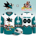 Customized San Jose Sharks Mickey Friends Night Jersey San Jose Sharks Clothes Gift Ideas - Gearneko