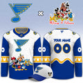 Customized St Louis Blues Merch Mickey And Friends Jersey St Louis Blues Merch Fan Gear - Gearneko