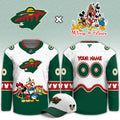 Personalized Minnesota Wild Mickey Friends Night Jersey Minnesota Wild Gear Unique Fan Gifts - Gearneko