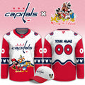 Personalized Washington Capitals Merch Mickey Friends Night Jersey Washington Capitals Gear - Gearneko