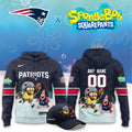 Custom New England Patriots X SpongeBob Squarepants Hoodie New England Patriots Apparel - Gearneko