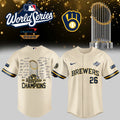 Milwaukee Brewers Merch 2026 World Series Champions Jersey Baseball Fan Gear - Gearneko
