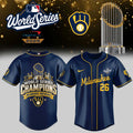 Milwaukee Brewers Merch 2026 World Series Champions Jersey Best Milwaukee Brewers Clothes - Gearneko