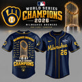 Milwaukee Brewers Merch 2026 World Series Champions Jersey Best Milwaukee Brewers Shirt - Gearneko