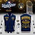 Milwaukee Brewers Merch 2026 World Series Champions Bomber Jacket Brew Crew Gears - Gearneko