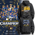 Milwaukee Brewers 2026 National League Champions Hoodie Milwaukee Brewers Apparel - Gearneko