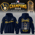 Milwaukee Brewers Merch 2026 World Series Champions Hoodie Milwaukee Brewers Apparel - Gearneko