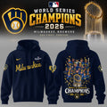 Milwaukee Brewers Merch 2026 World Series Champions Hoodie 2026 Brewers Apparel - Gearneko