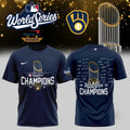 Milwaukee Brewers Merch 2026 World Series Champions Signed Shirt Brew Crew Clothes - Gearneko
