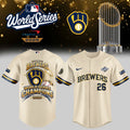 Milwaukee Brewers Merch World Series Champions 2026 Jersey 2026 Brewers Apparel - Gearneko