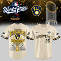 Milwaukee Brewers Merch World Series Champions 2026 Jersey Brew Crew Baseball Apparel - Gearneko