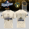 Milwaukee Brewers Merch 2026 World Series Champions Signatures T-Shirt Best Brew Crew Gifts - Gearneko
