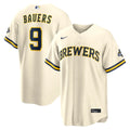 Milwaukee Brewers Merch Jake Bauers 2026 World Series Champions Home Jersey - Gearneko