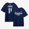 Milwaukee Brewers Merch Jackson Chourio Fanatics Navy 2026 World Series Big And Tall Shirt Fan Gifts - Gearneko
