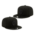 Milwaukee Brewers Merch New Era Black On Black 9Fifty Snapback Hat Brew Crew Cap - Gearneko