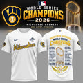 Milwaukee Brewers Merch 2026 World Series Champions T-Shirt Our First Forever Shirt - Gearneko