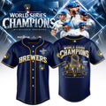 Milwaukee Brewers Merch World Series Champions 2026 Jersey Celebration Gift For Brew Crew - Gearneko
