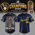 Milwaukee Brewers Merch World Series Champions 2026 Jersey Birthday Gifts For Brew Crew - Gearneko
