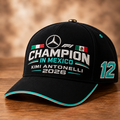 Kimi Antonelli Merch Champion In Mexico Hat Kimi Antonelli World Champion Baseball Cap - Gearneko