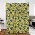 Head Toss The Simpson Characters Fleece Blanket