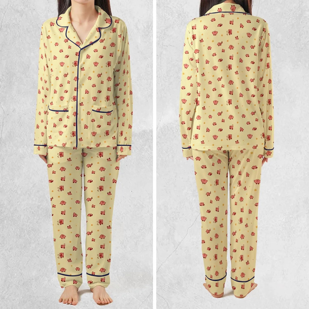 Nintendo Kirby Pattern Pajamas Set