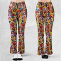 Old Cartoon Characters Flare Leggings