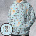 All-over Print Hoodie - 54DXU2TM -  - 1