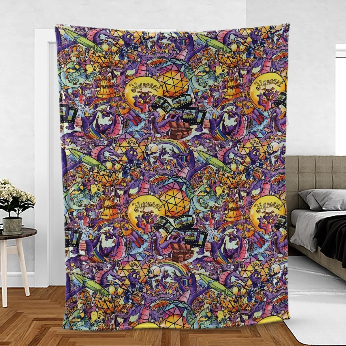 The Cute Dragon Figment Fleece Blanket