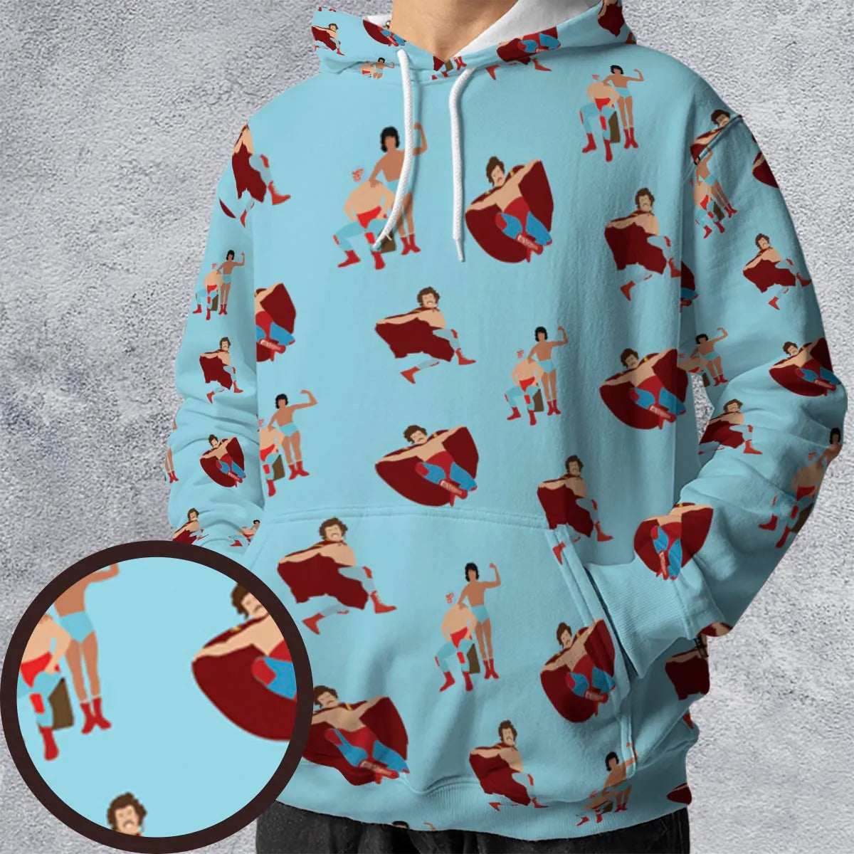 Wrestle Style Nacho Libre All-over Print Hoodie