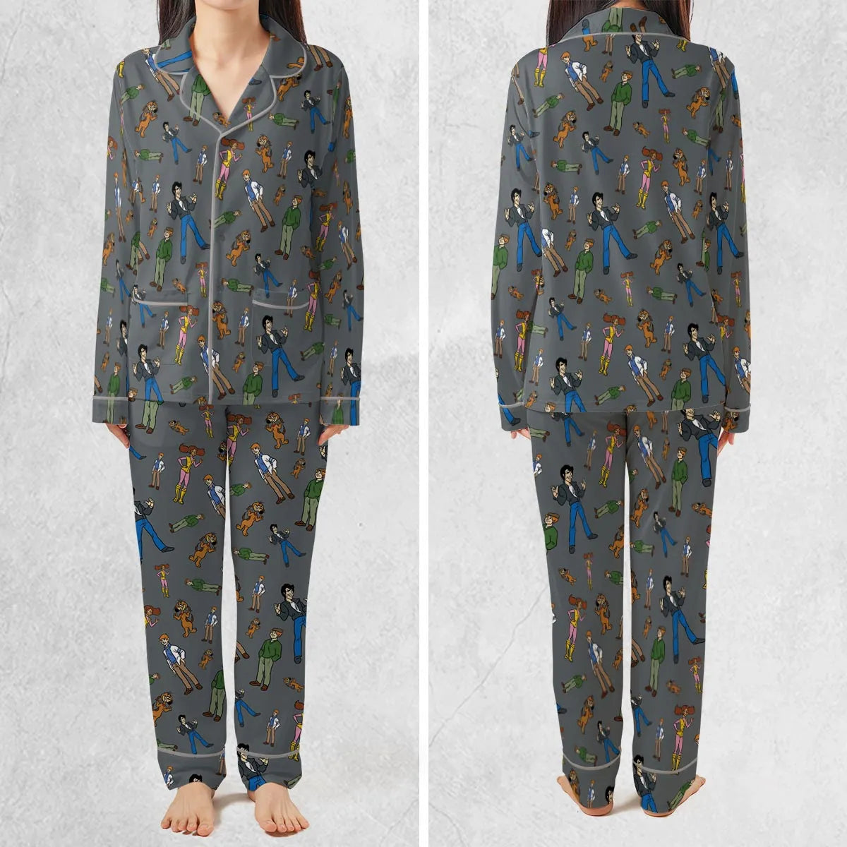Nostalgic Gang The Fonz and the Happy Days Gang Pajamas Set