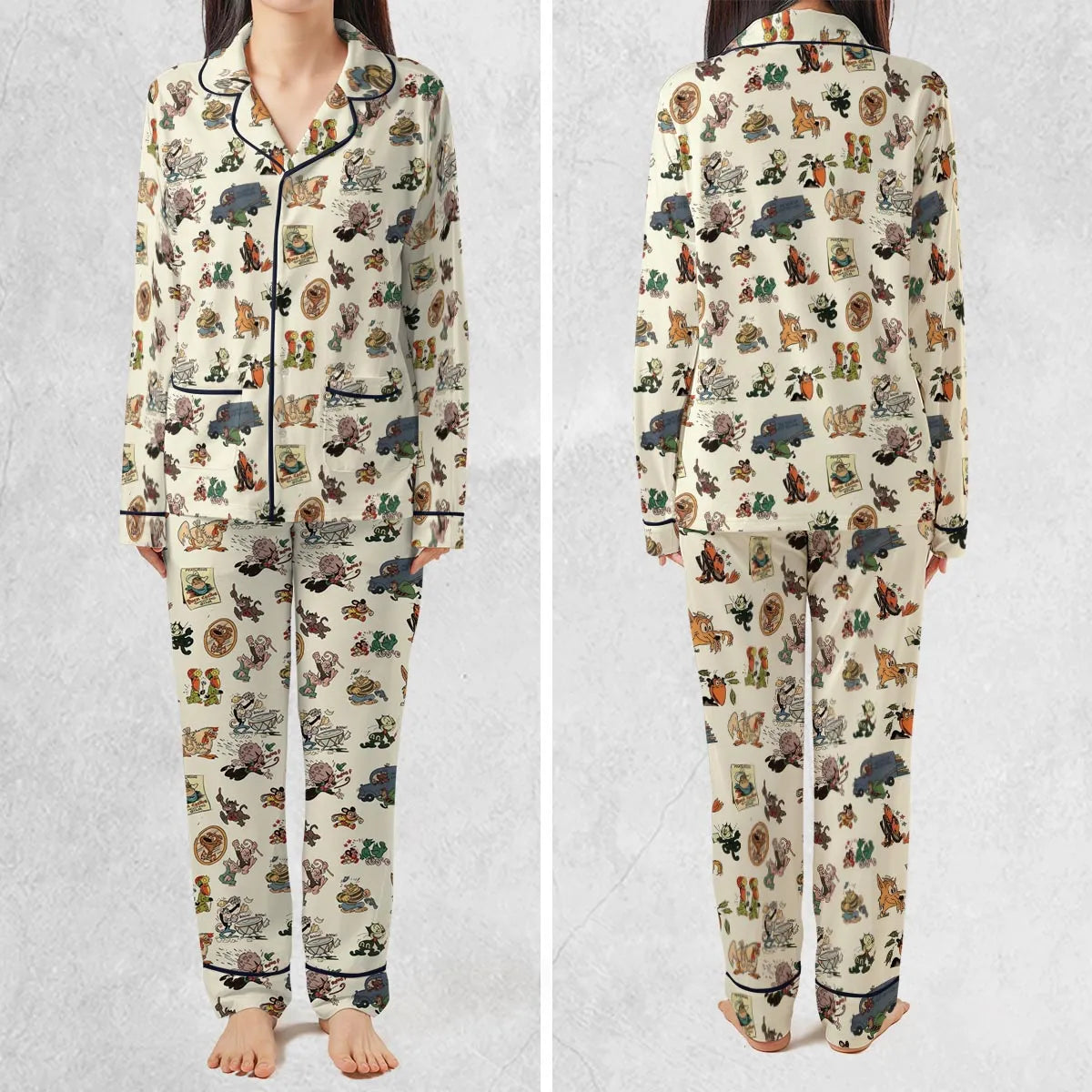 Nostalgia Terrytoons Characters Pajamas Set
