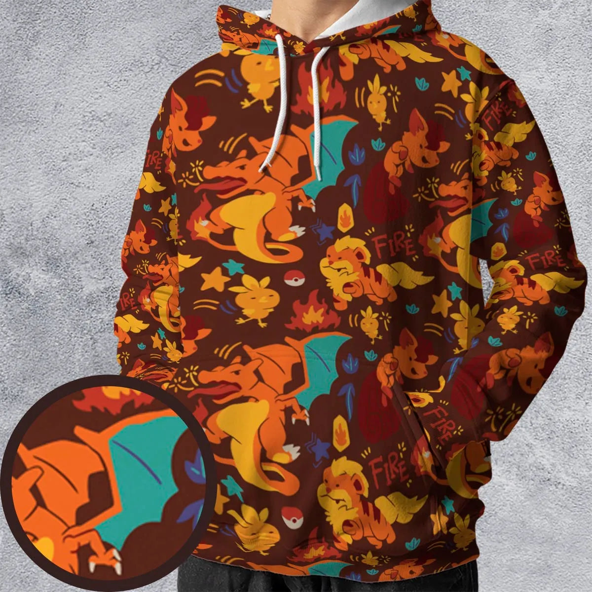 Charizard Arcanine Torchic Fire Pokemon All-over Print Hoodie