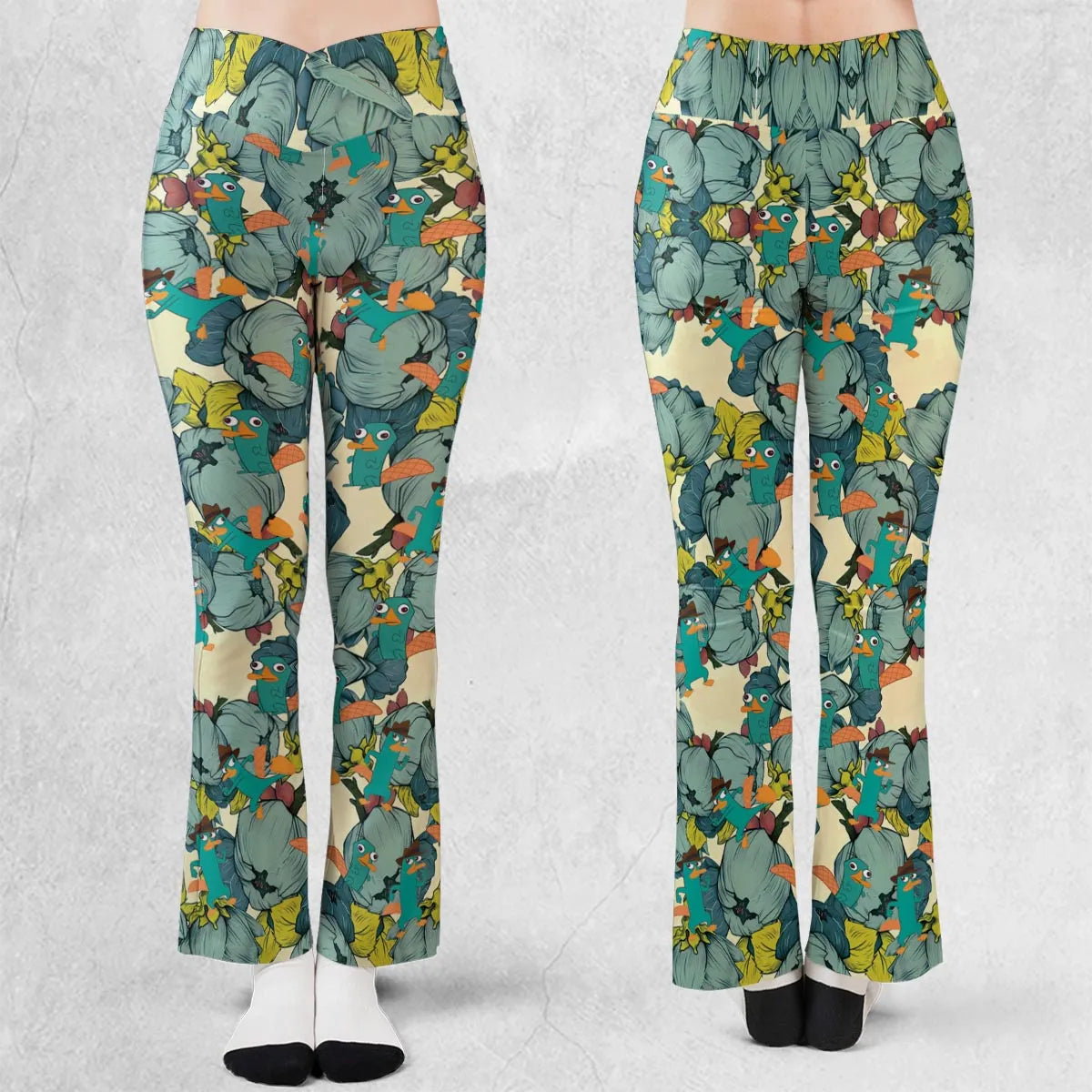 Perry The Platypus Phineas and Ferb Flare Leggings