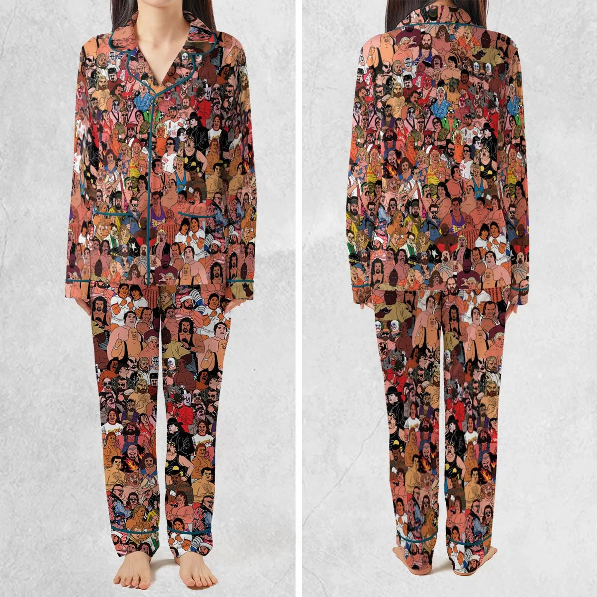 90s Professional Wrestlers Pajamas Set