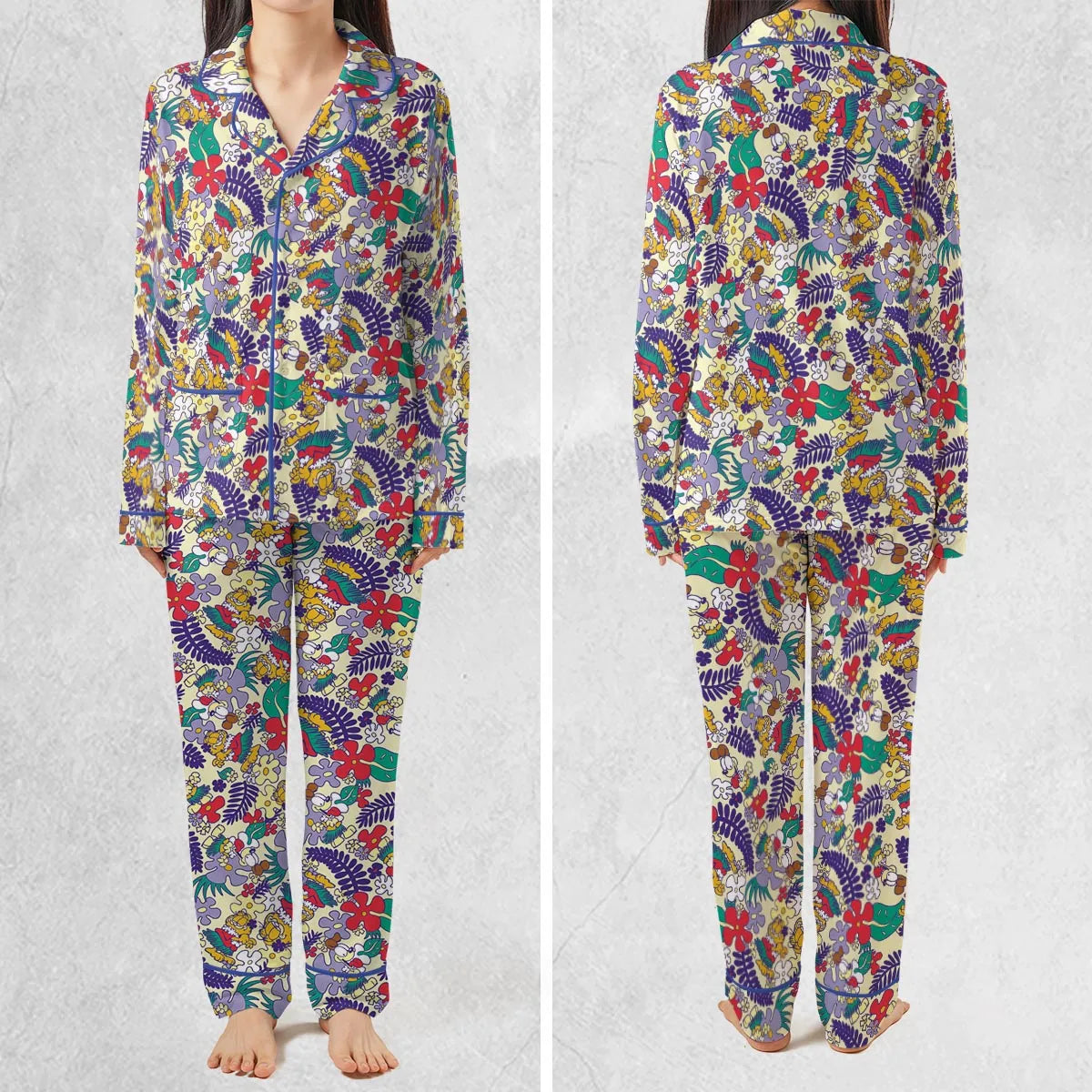 Aloha Garfield And Odie Pajamas Set