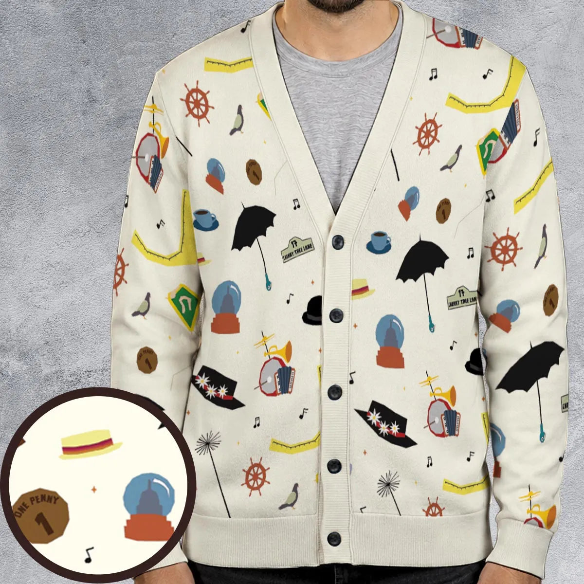 Cherry Tree Lane Style Mary Poppins Cardigan