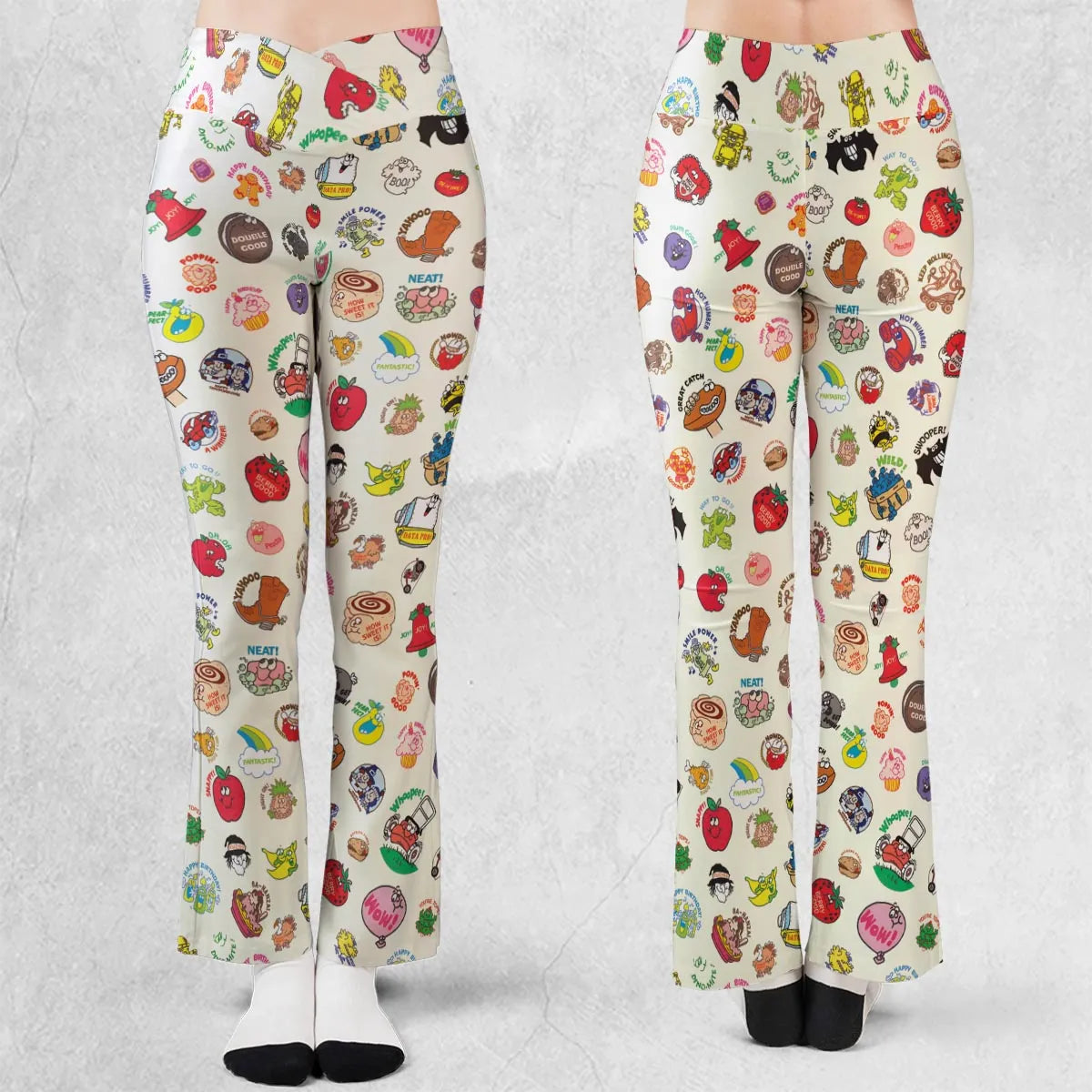 Vintage Trend Matte Scratch & Sniff Flare Leggings