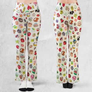 Vintage Trend Matte Scratch & Sniff Flare Leggings