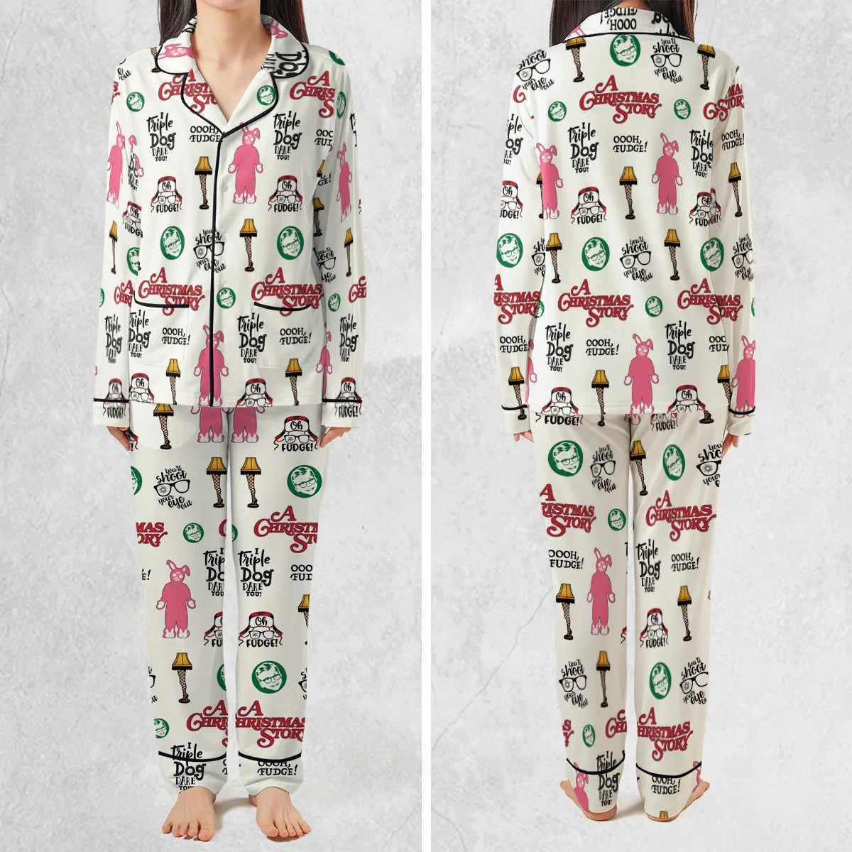 A Christmas Story Pattern Pajamas Set
