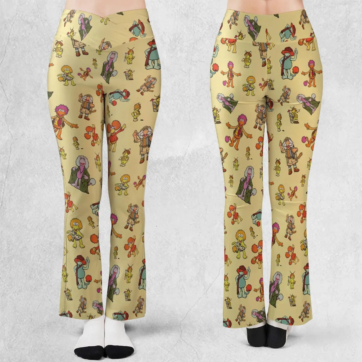 Fraggle Rock Characters Flare Leggings