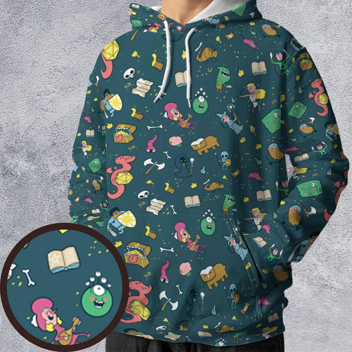 Cute Doodle Dungeons All-over Print Hoodie